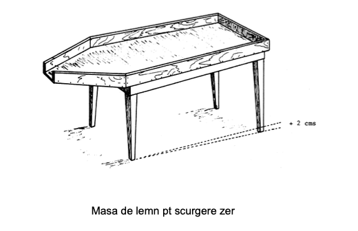 masa de lemn pt scurgere zer